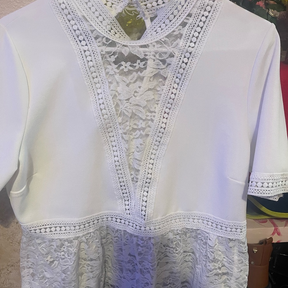 White lace top